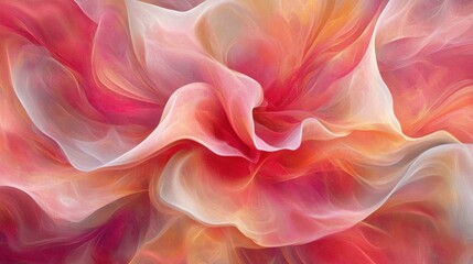 Poster - Abstract floral design with flowing, vibrant hues.