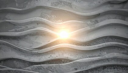 Poster - Illuminated waves dancing across a textured surface abstract art modern design minimalistic setting aerial perspective light and shadow play