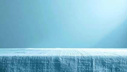 Poster - Calm blue surface studio minimalist photography bright atmosphere elevated view serenity concept