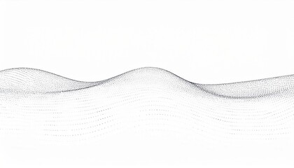 Aufkleber - Waves of data visualization digital space graphic representation abstract environment minimalist perspective conceptual art