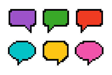 Poster - colorful speech bubbles in various shapes and sizes for vibrant communication and design concepts