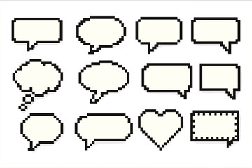 Poster - Colorful vector flat illustration of speech bubbles in various shapes and sizes suitable for communication design