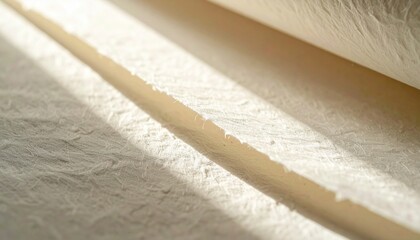Poster - Natural light illuminating textured paper studio setting photography soft atmosphere close-up artistic concepts