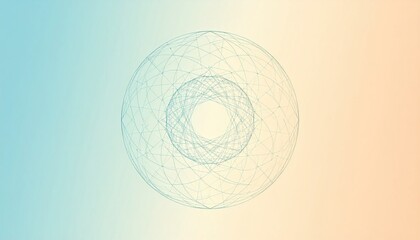 Poster - Dynamic geometric patterns abstract design digital artwork gradient background minimalist style visual concept
