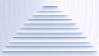 Poster - Abstract layered pyramid design modern minimalist style digital art clean environment top-down view geometric concept