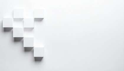 Poster - Creative minimalist design elements studio space image composition clean aesthetic overhead view modern art concept