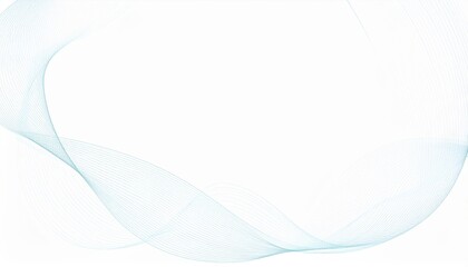 Poster - Dynamic flowing abstract waves digital art creation modern design bright white background artistic perspective conceptual visualization