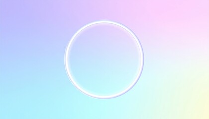 Poster - Captivating circular design abstract background digital art soft colors gradient style minimalist aesthetic