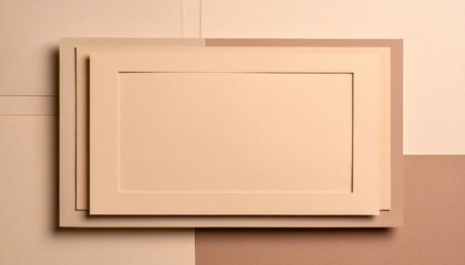 Poster - Creative design exploration of minimalist beige panels art studio visual art bright environment top-down view aesthetic innovation