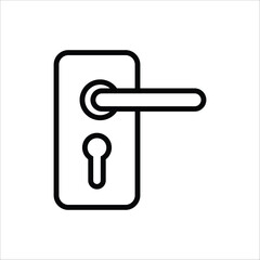 door handle vector icon line template