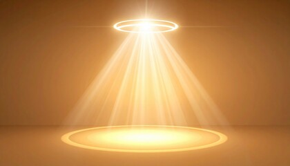 Poster - Illuminating beam of light mysterious setting digital artwork ethereal environment top-down perspective divine concept for spiritual inspiration