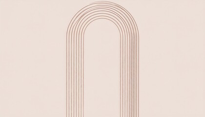 Poster - Minimalist arch design illustration modern art digital artwork warm tones aesthetic environment conceptual creativity