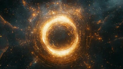 Poster - A stunning of fire in space creating a beautiful spiral pattern against the cosmic background