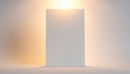 Poster - Illuminated blank canvas unveiling creativity in minimalist studio space