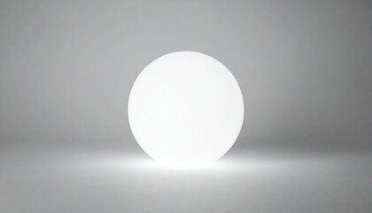 Poster - Illuminated sphere display modern gallery digital art minimalist environment centered view abstract concept