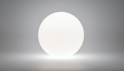 Poster - Illuminating sphere display modern gallery digital art minimalist space front view conceptual design