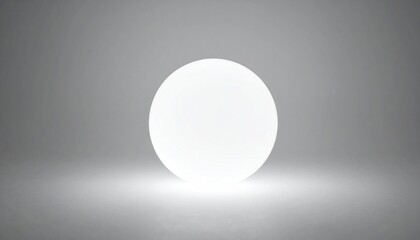 Poster - Illuminating sphere abstract art installation studio setting minimalist design soft lighting modern aesthetic