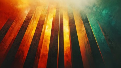 Poster - vibrant colorful abstract painting with dynamic shapes and fluid patterns for creative background us