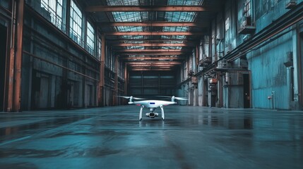 Poster - Autonomous drones conducting maintenance checks in a large industrial plant