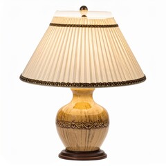 Wall Mural - Elegant Table Lamp with Pleated Shade and Base Design