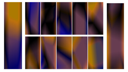 Poster - Abstract digital panels, vibrant gradients, modern backdrop