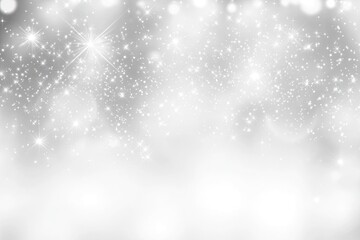 Wall Mural - Sparkling Silver Glittering Starry Background with Shimmering Shiny Elegant Effect