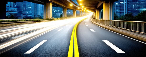 Poster - Dynamic City Lights with Long Exposures Creating a Double Exposure Effect in Urban Night Photography