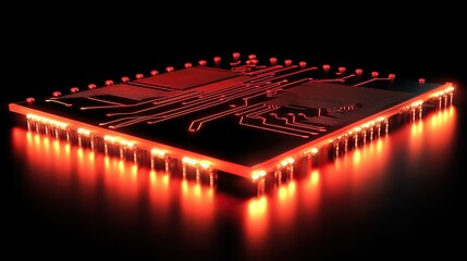 Poster - A glowing circuit board representing the flow of energy in modern technology.