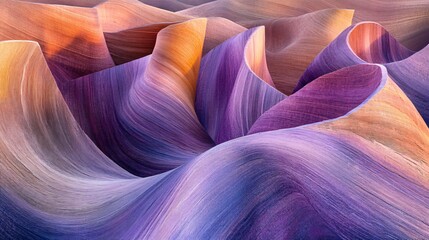 Wall Mural - dynamic pink wavy lines with soft cinematic lighting creating motion and fluidity made with generati