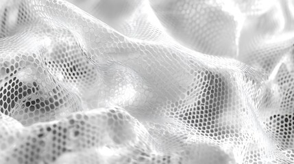 White mesh fabric texture background