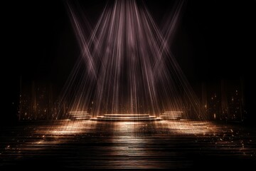 Poster - Elegant light display on a stage creates an atmospheric ambiance during a nighttime performance event