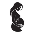 © firoz - No pregnant icon symbol Vector Black silhouettes. with white background