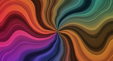 Poster - A colorful swirl of colors with a rainbow effect