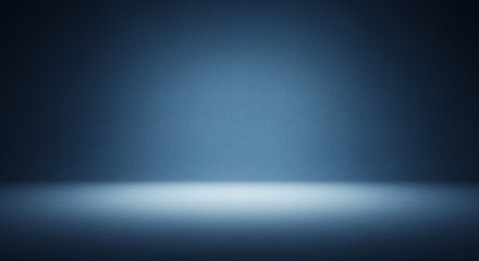 Poster - A blue background with a white spot in the middle