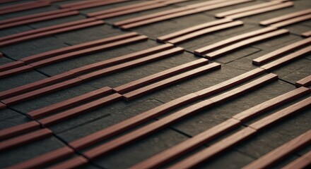 Aufkleber - The image is a close up of a brick wall with red lines on it