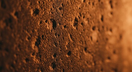 Poster - A close up of a wall with a lot of holes and cracks