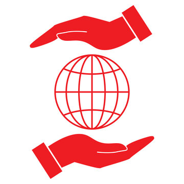 Earth held in hands symbolizing care for the environment