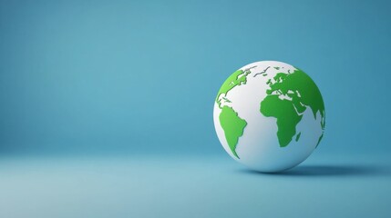 colorful globe representation on a vibrant blue background for global themes