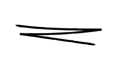 Wall Mural - hand drawn scribble underline line vector icon isolated on transparent background. eps 10