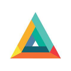 Overlapping triangles clean line art