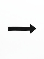 Poster - A simple black arrow against a clean white background provides an effective visual representation of direction and movement emphasis._00001_