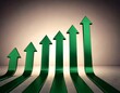 © mou - growth arrows pointing up.
