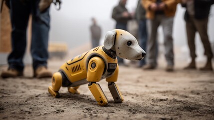 Poster - Futuristic Canine Companion: A Robotic Dog Exploring an Industrial Site
