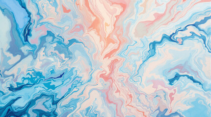 Poster - Abstract Watercolor Marbling Art: A captivating abstract artwork showcases a mesmerizing dance of colors and textures, emulating the fluid and intricate patterns found in natural stone.