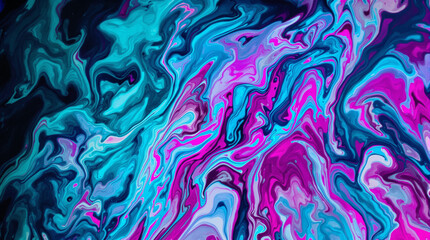 Poster - Chromatic Abstract: A mesmerizing, colorful abstract image featuring swirling hues and textures, reminiscent of flowing paint or liquid.