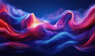 Poster - colorful abstract waves of light and texture creating a dynamic visual experience.