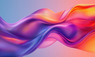 Poster - colorful abstract wave design with smooth gradients and flowing shapes.