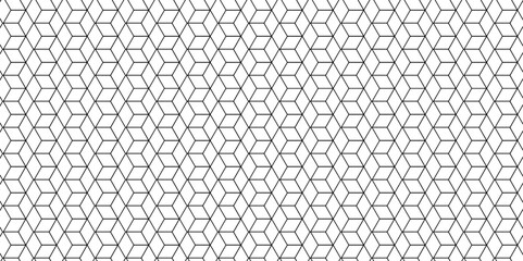 Vector seamless pattern with hexagon square cube geometric pattern shapes grid metal element texture design. abstract tiles gradient science web tech connection triangle diamond honeycomb.