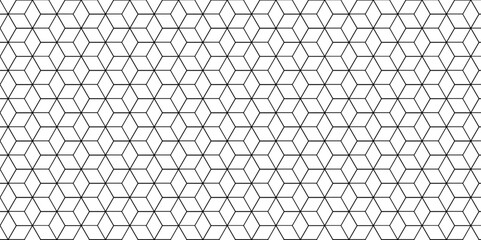 Vector seamless pattern with hexagon square cube geometric pattern shapes grid metal element texture design. abstract tiles gradient science web tech connection triangle diamond honeycomb.