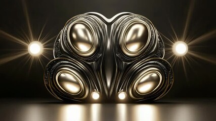 Fototapete - Captivating gold and black abstract design showcasing elegant patterns and shapes in dynamic composition